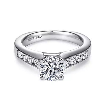 14KW Semi-Mount Diamond Engagement Ring w/ 0.51 ctw